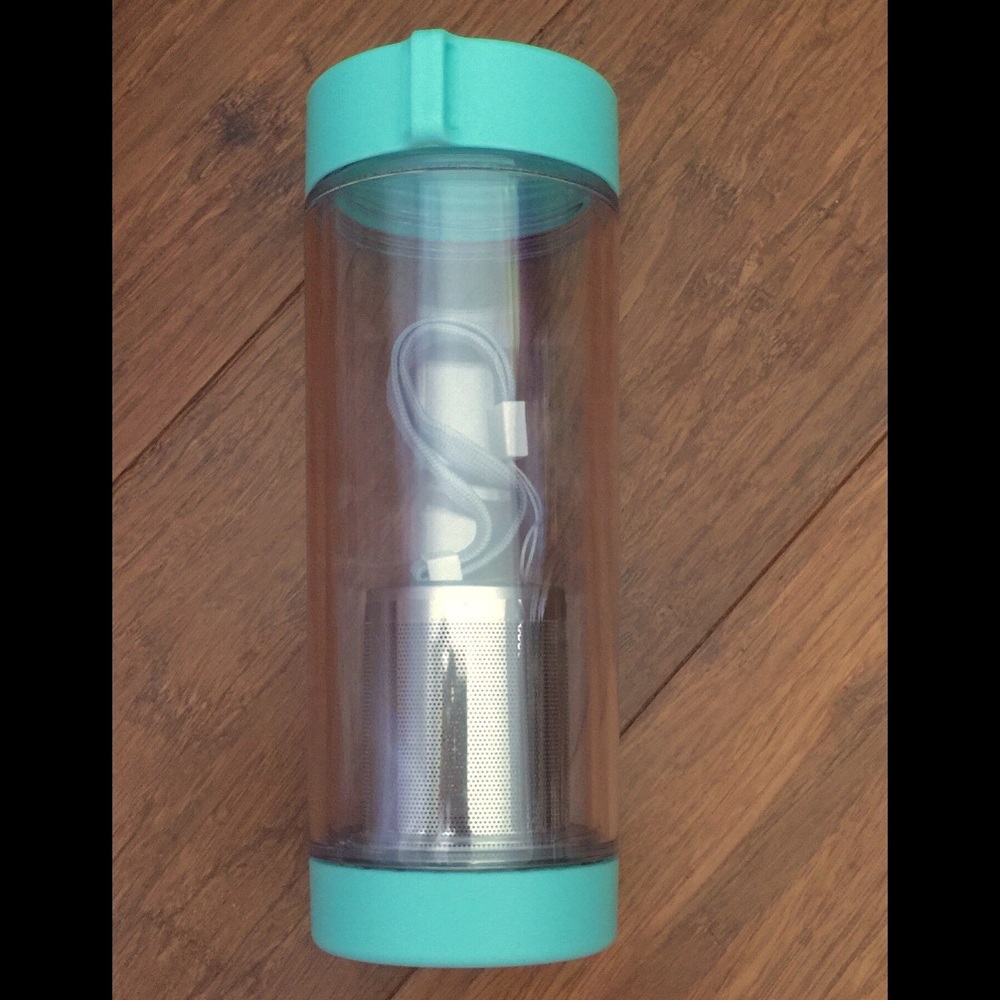 Tea filter / steeper travel mug / bottle - aqua